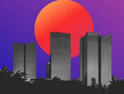 Sun City clean design illustration minimal poster art