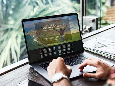 I am Abundance - Landing Page Design clean coaching course sales page design elementor health landing page minimal sales page ui ux website wordpress