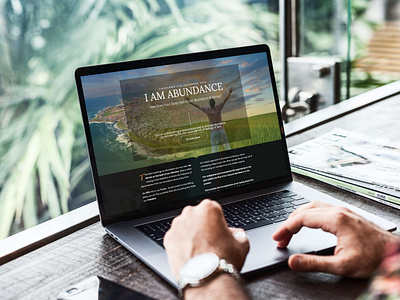 I am Abundance - Landing Page Design clean coaching course sales page design elementor health landing page minimal sales page ui ux website wordpress