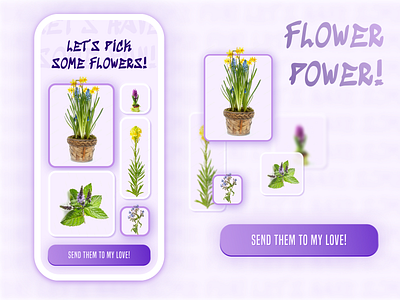 Flower power app front screen