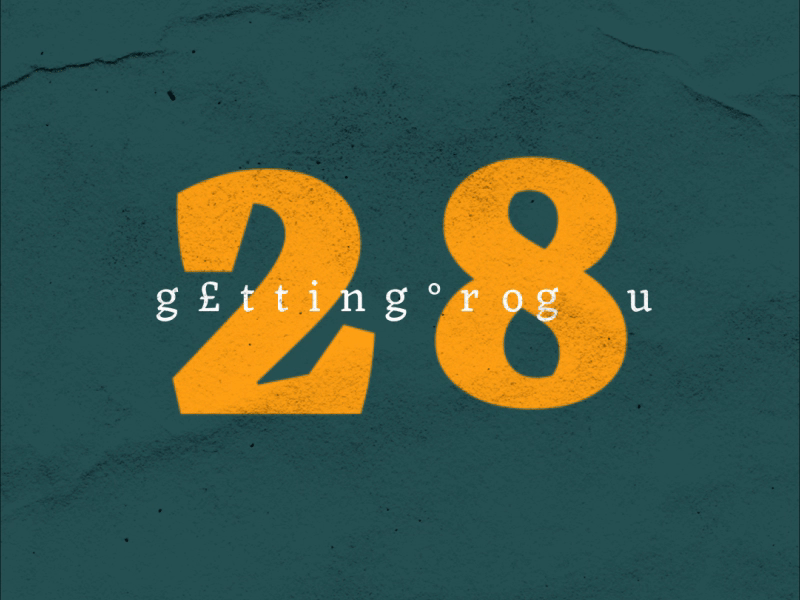 The 20th Gettin' Olde' ° Gettin' Bette' animation branding design icon identity lettering logo minimal typography ui vector