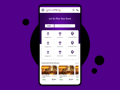 Venue Booking App UI Design app design illustration illustrator mobile app design mobile ui design photoshop typography ui ui design ux