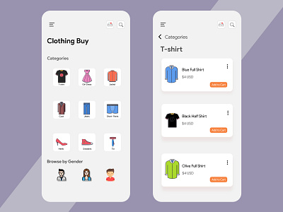 Online Cloth Buying App adobe xd chittagong clean design coffee app ecommerce ecommerce app ecommerce shop minimal app minimal design minimalistic online app online shop app ui