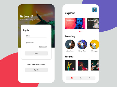 Online Music Streaming App chittagong clean ui listen music minimalistic music app music player online music online music stream redesign spotify streamer streaming app