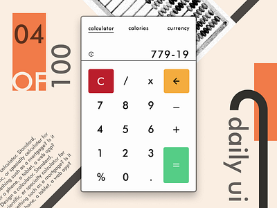 Daily UI 4 - Calculator calculator dailyui design ui uichallenge uiux vintage