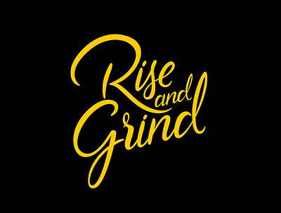 Rise & Grind Type lettering art artwork branding design graphic design illustration lettering logo logotype typo typogaphy typography design