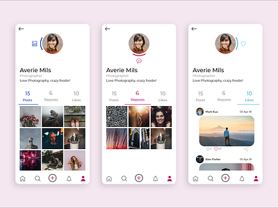 User Profile Design adobe xd app app design autoanimate dailyui dailyui 006 dailyuichallenge design ui uidesign uiux ux