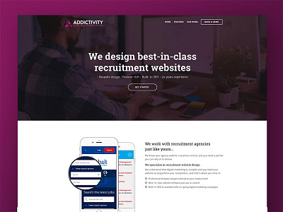 Recruitment Website Design bold design recruitment responsive typography ui web