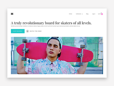 Kickflip ecommerce hero shopify skateboard