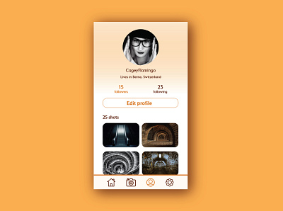 Design challenge - User profile adobe xd app design challenge profile user profile