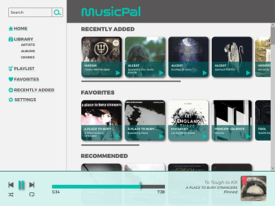 Daily UI Challenge #009 - Music Player music player software design ui design