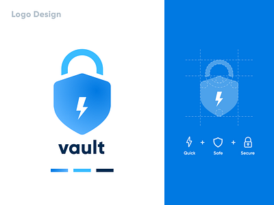 Vault: Hide Photos & Videos branding illustration logo vector