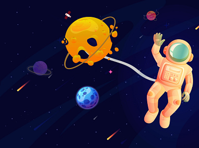 Spaceman by Synclovis illustration space