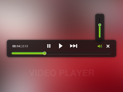 Video player controls player video