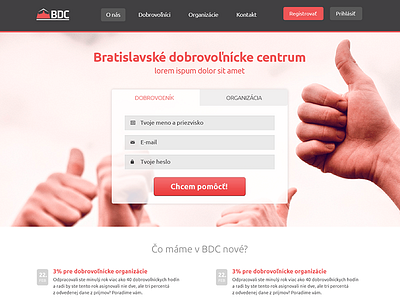 Volunteer center bratislava center grey pink portal web