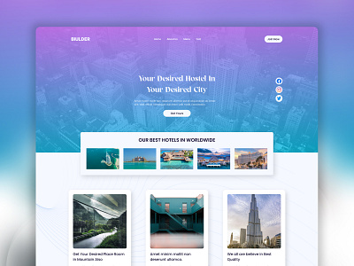 Hotel Booking Website Landing Page booking hotel booking hotel design hotel web hotel website ui landing page lnding page service shaddow ui ui design ux