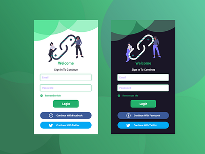 Login-Signup Design Dark and Light (Adobe Xd)