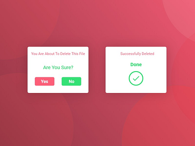 Delete Popup Design Adobe Xd