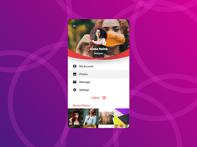 User Profile Design (Adobe XD)