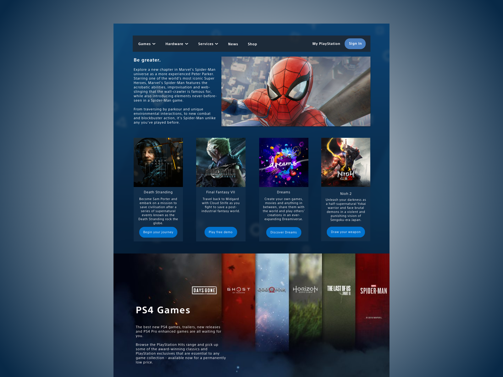 sony playstation website