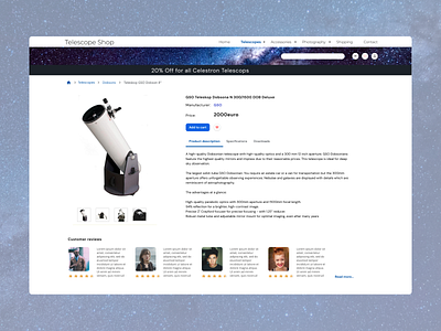 e-commerce Astro Shop astronomy astroshop design e commerce ecommerce shopping ui uiux