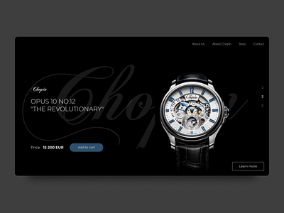 Chopin Watches branding chopin design ecommerce ecommerce business ecommerce design landing page logo ui uiux ux watch watches