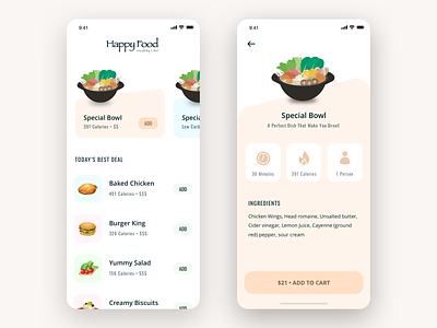 Food App app clean color design food food app icons ios mobile product product design restaurant typography ui user interface ux