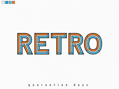 Retro text effect typography 1