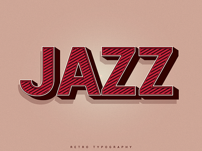 Retro vintage Text Effect  -- JAZZ !