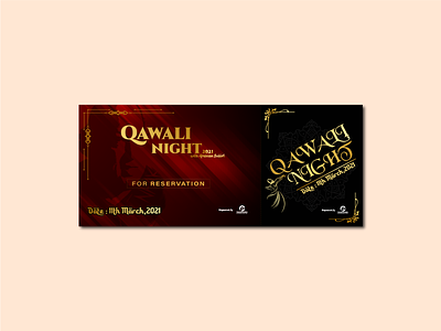 Premium Ticket design for Qawwali night! brand design brand identity design qawwali royal design ticket design tickets