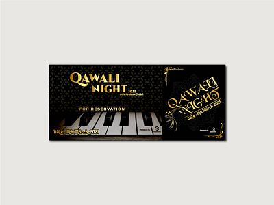 Gold Ticket design for Qawwali night! branding fest design illustration royal design ticket design tickets