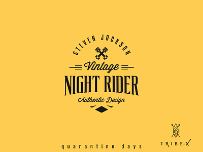 NIGHT RIDER! branding clean design identity illustration illustrator logo logodesign ui vector