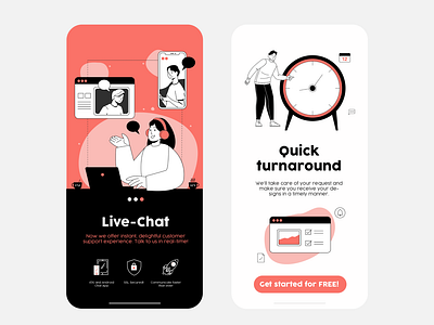 Live Chat Programmer Illustration app digital art illustration illustrator in app illustration phone app programmer programming ui vector