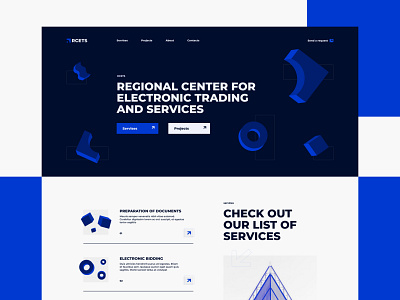 Design concept for electronic trading services design minimal typography ui vector web website