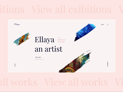Ellaya an artist animation design minimal typography web website