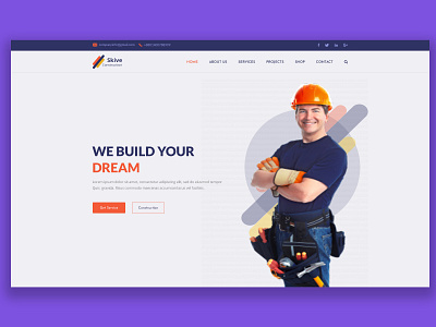 Builder PSD mockup branding design landing page logo template typography ui graphic