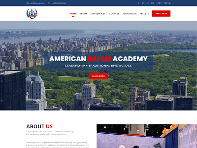 American Imams Website Template design. adobe illustrator adobe photoshop graphic design template design uiux website design