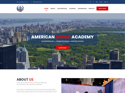 American Imams Website Template design.