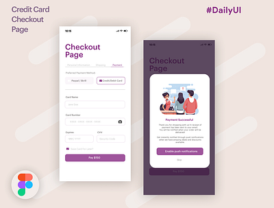 #DailyUI Challenge app design checkout form checkout page checkout process design mobile app mobile app design mockup payment form product design ui ux