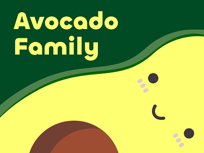 Avocado Family app avocado branding chef cook cute design diet food health healthy illustration kawaii logo vector vege vegetarian veggie