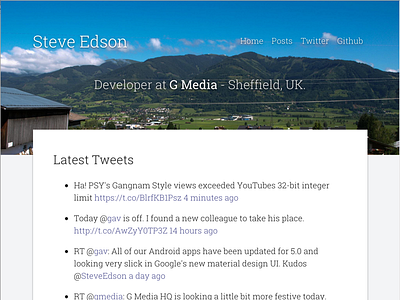 Steve Edson - Personal Site homepage jekyll personal portfolio responsive simple