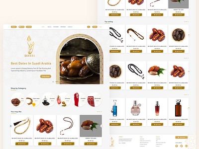 Sahara ecommerce footer islamic perfume ui ux web design