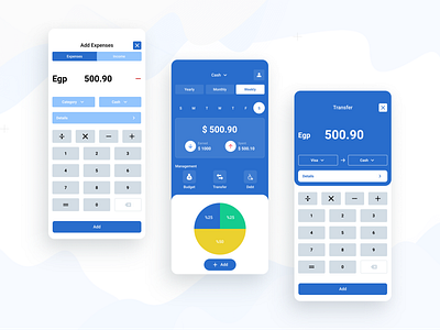 Wallet App calculator case study expenses home transfer ui ux wallet