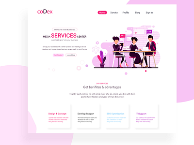 Digital Promotional Media Company Landing Page UI/UX alok biswas landing page ui ux ads company