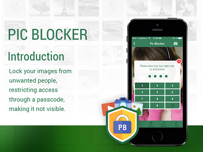 Pic Blocker iOS App creative hd mobile application modern premium retina