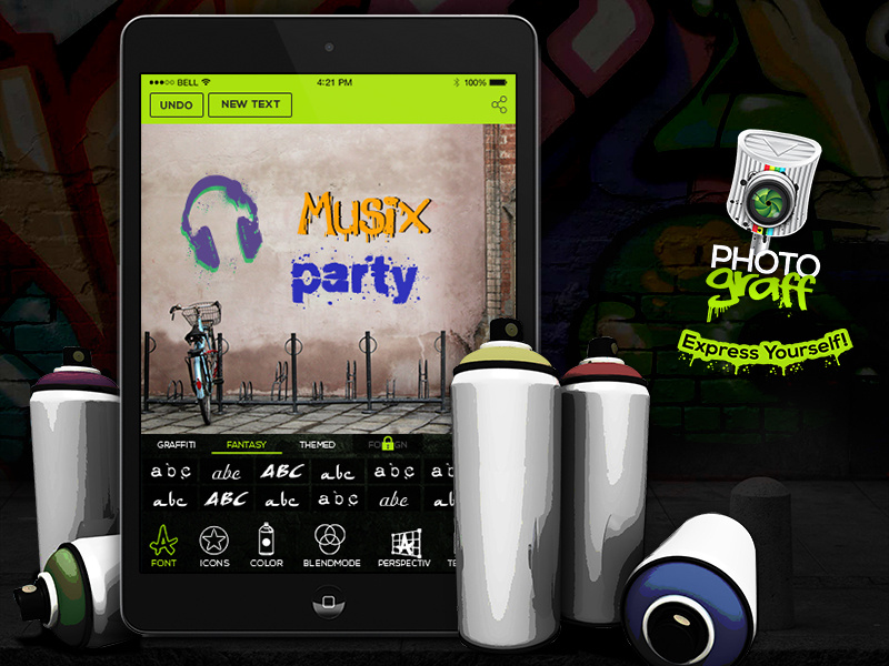 Photo Editing Graffiti App by Peerbits on Dribbble