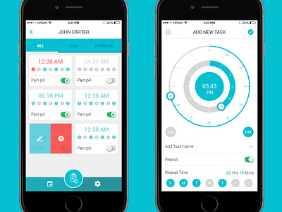 Medical Task Management & Reminder App by Peerbits on Dribbble