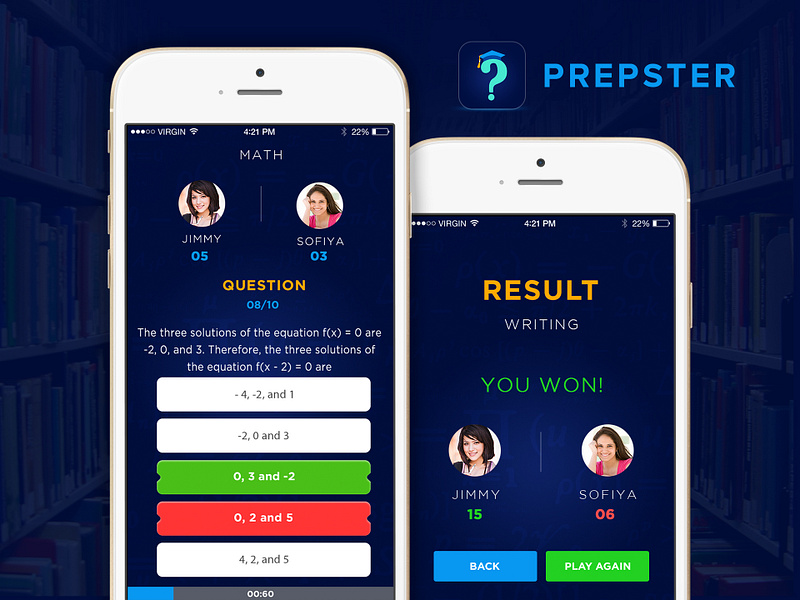 Educational Quiz App by Peerbits on Dribbble