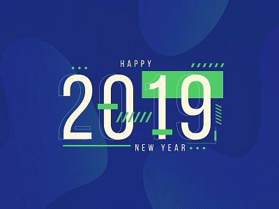 Happy New Year 2019 banner ad end of year happy new year new year 2019 purple template design
