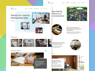 Pi School colors creative entrepreneurship website